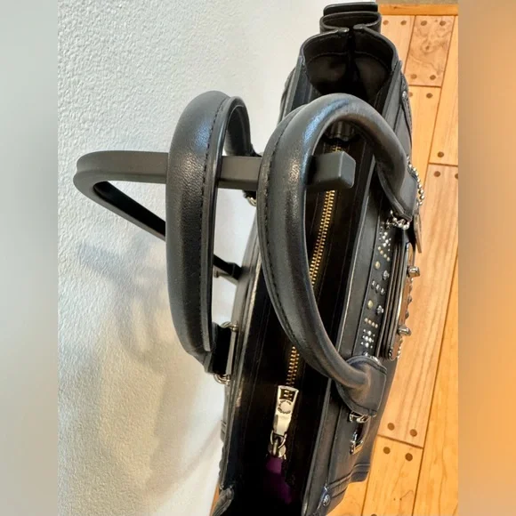 Coach Swagger Studded Black EUC - Picture 5 of 13